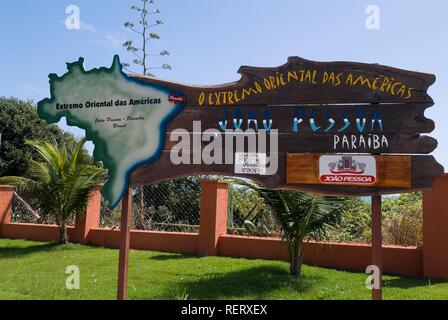 Farol Cabo Branco, il punto più orientale dell'America, João Pessoa City, Paraiba, Brasile, Sud America Foto Stock