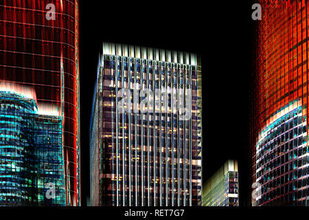 Parigi. Abstract di edifici nel quartiere de La Defense. Ile de France. Foto Stock
