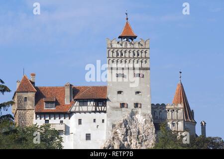 Castello di Bran o Dracula's Castello, Valacchia, Carpazi, Romania Foto Stock