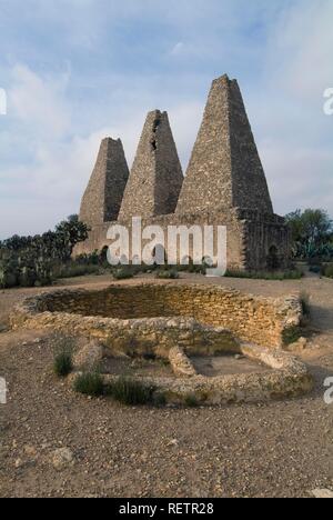 Ex miniera di Santa Brigida, minerale de Possos, Provincia di Guanajuato, Messico Foto Stock