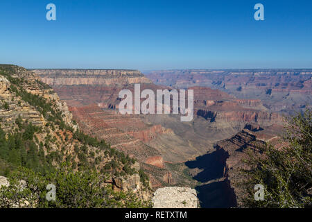 Vista da Grandview Point, South Rim, il Parco Nazionale del Grand Canyon, Arizona, Stati Uniti. Foto Stock