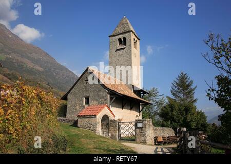 San Procolo Chiesa di Naturno, Alto Adige, Italia, Europa Foto Stock