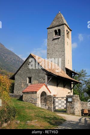 San Procolo Chiesa di Naturno, Alto Adige, Italia, Europa Foto Stock