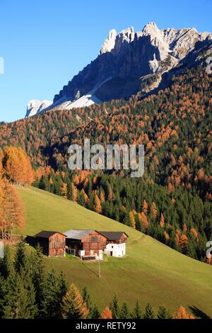 Il Passo delle Erbe, mountain pass in Val di Funes, Bolzano, Italia, Europa Foto Stock