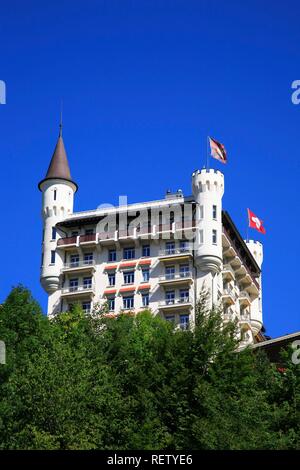 Grand Hotel Palace Hotel di Gstaad, Oberland bernese, Svizzera, Europa Foto Stock