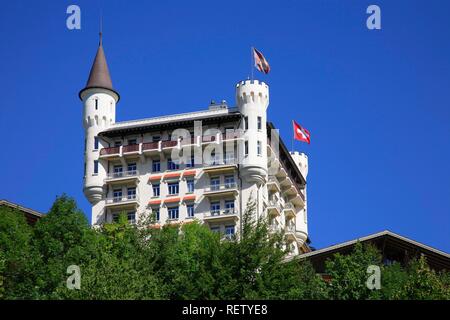 Grand Hotel Palace Hotel di Gstaad, Oberland bernese, Svizzera, Europa Foto Stock