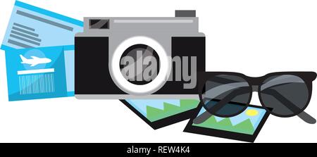 Bagagli di viaggio cartoon Illustrazione Vettoriale