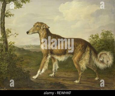 Siberian Greyhound. Dating: c. 1825. Misurazioni: h 142,5 cm × W 177 cm × t 2,9 cm; d 12 cm. Museo: Rijksmuseum Amsterdam. Autore: Jan Dasveldt. Foto Stock