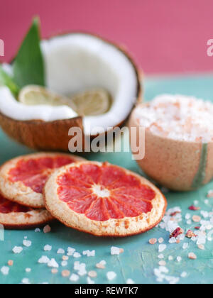 Natural spa rilassante aromaterapia e ingredienti Foto Stock