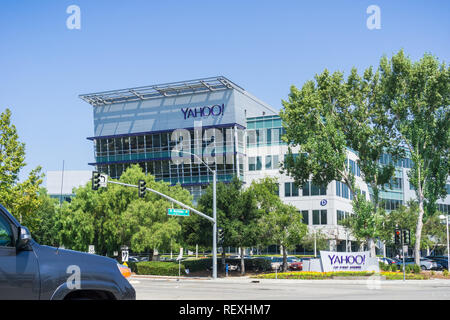 Agosto 17, 2017 Sunnyvale/CA/USA - Yahoo sede nella Silicon Valley Foto Stock