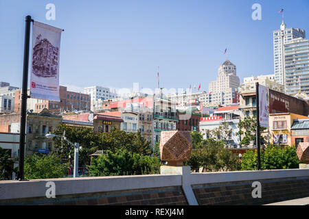 Il 5 settembre 2017 San Francisco/USA - Vista verso Chinatown di Visual Art Center Foto Stock