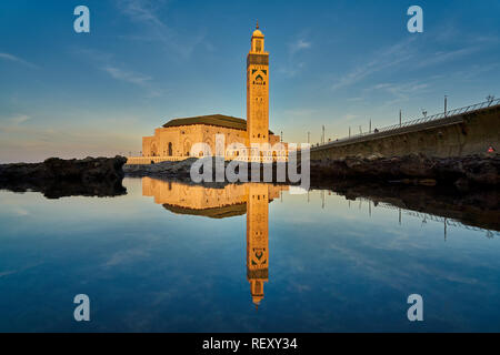 Hasan II Moschea, Casablanca, Marocco Foto Stock