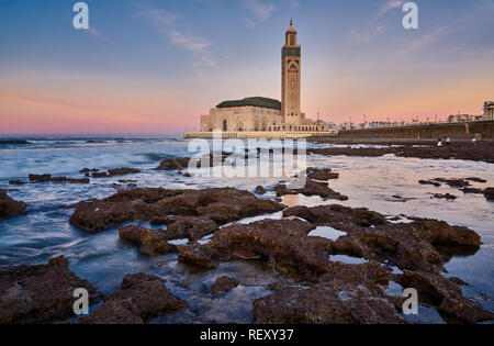 Hasan II Moschea, Casablanca, Marocco Foto Stock