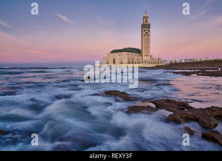 Hasan II Moschea, Casablanca, Marocco Foto Stock