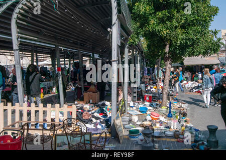 Il Mercato delle Pulci nei vicoli di Jaffa, Tel Aviv, Israele Foto Stock