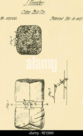. Digest di balle di cotone-legami di brevetti negli Stati Uniti. Il cotone l'imballatrice. ,IM.fHOm-LiTHOCRAPHICCo.MYmBoiaiesnxcsn. Si prega di notare che queste immagini vengono estratte dalla pagina sottoposta a scansione di immagini che possono essere state migliorate digitalmente per la leggibilità - Colorazione e aspetto di queste illustrazioni potrebbero non perfettamente assomigliano al lavoro originale. Sinsabaugh, Louis William, [dal vecchio catalogo] comp; Tipton, Thomas C. , [dal vecchio catalogo] joint comp. Washington, R. O. Polkinhorn, stampante Foto Stock