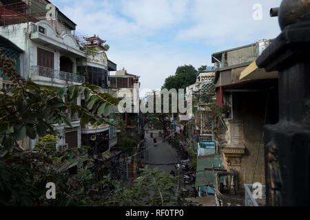 Una vista della città vecchia di Hanoi e. Foto Stock