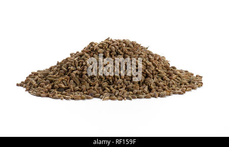 Pila di Ajwain di semi di cumino Foto Stock