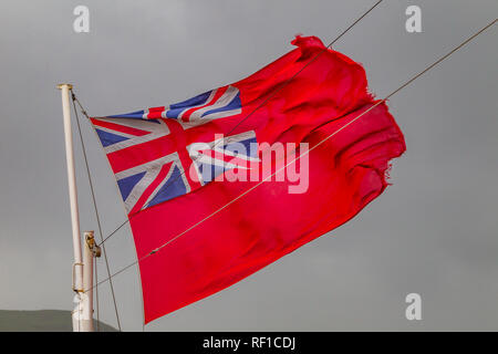 Red Ensign battenti su P&O Arcadia. Foto Stock