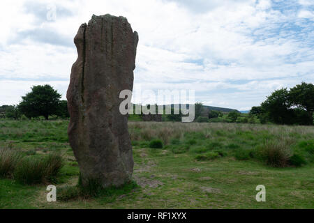 Foto di Machrie Moor stone circle trail situato sull'isola di Arran. Foto Stock