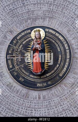 La Chiesa di Santa Maria, orologio astronomico, comporre, Glowne Miasto, Gdansk, Pomerania, Polonia Foto Stock