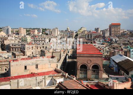 Vista su Havana, Cuba, Caraibi Foto Stock