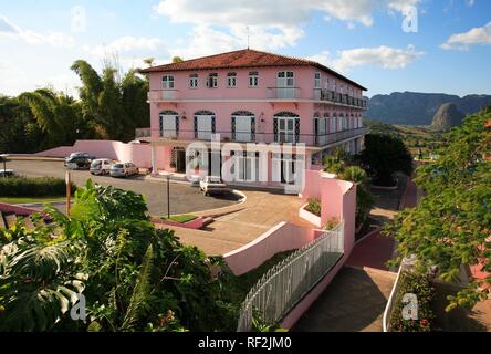 Hotel Jazmines in Valle de Vinales, western Cuba, dei Caraibi Foto Stock