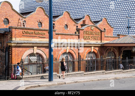 Birmingham Moor Street Stazione Ferroviaria, Birmingham, Inghilterra, Regno Unito Foto Stock