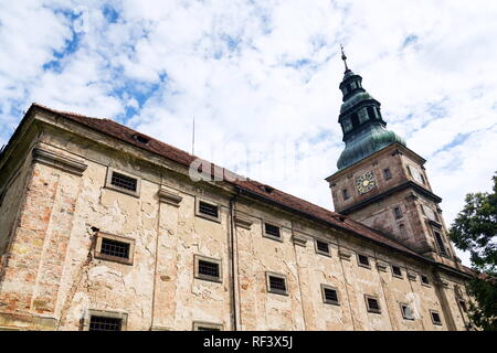 Barocco Plasy cistercense monastero, regione di Plzen, Repubblica Ceca, soleggiata giornata estiva Foto Stock