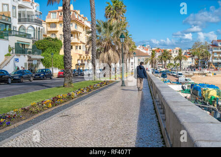 La città balneare di Cascais città nel giorno d'estate. Comune di Cascais, Portogallo. Foto Stock