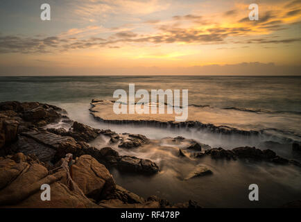 Appendere la Rai a Ninh Thuan, Vietnam durante il sunrise Foto Stock