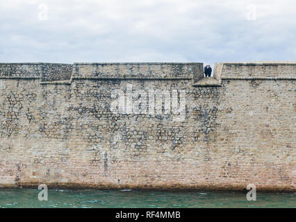 Francia, Morbihan, Port Louis Citadel modificati da Vauban, a Lorient ingresso del porto Foto Stock