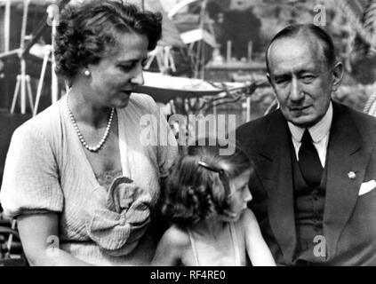 Guglielo marconi e famiglia, 1936 Foto Stock