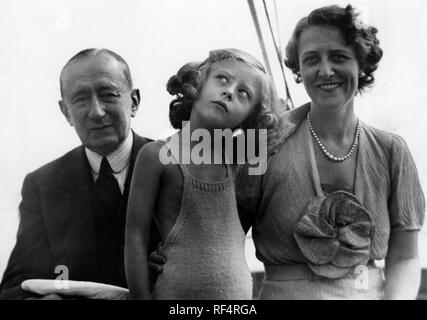 Elettra marconi e famiglia, 1936 Foto Stock