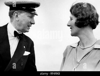 Guglielmo Marconi e maria cristina bezzi-scali, 1936 Foto Stock