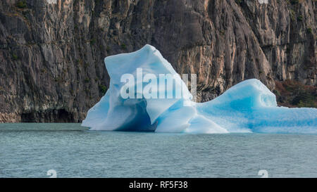 Vedute panoramiche dalla Estancia Cristina e Glaciar Upsala, Patagonia, Argentina Foto Stock