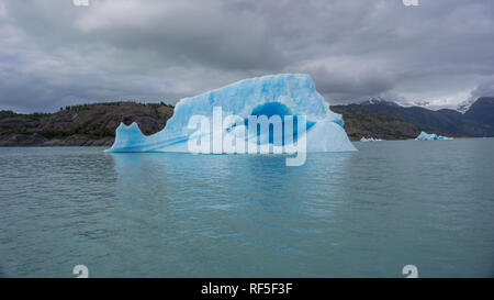 Vedute panoramiche dalla Estancia Cristina e Glaciar Upsala, Patagonia, Argentina Foto Stock