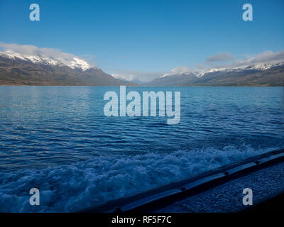 Vedute panoramiche dalla Estancia Cristina e Glaciar Upsala, Patagonia, Argentina Foto Stock