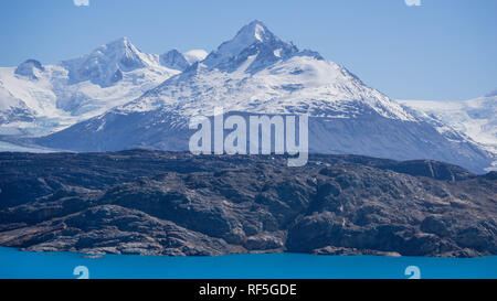 Vedute panoramiche dalla Estancia Cristina e Glaciar Upsala, Patagonia, Argentina Foto Stock