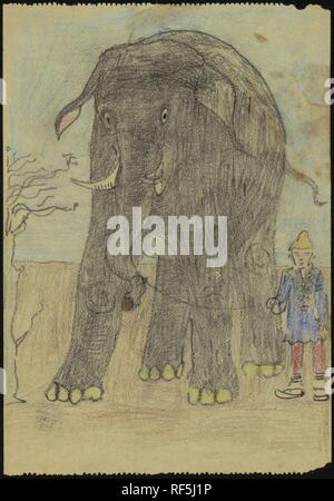 Legato elefante. Relatore per parere: Gerrit Willem Dijsselhof. Dating: c. 1904 - c. 1906. Misurazioni: h 173 mm × W 120 mm. Museo: Rijksmuseum Amsterdam. Foto Stock