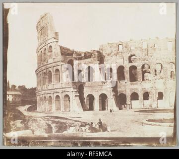 67. Colosseo, Roma, seconda vista. Artista: Calvert Richard Jones (British, Swansea, Galles 1802-1877 Bagno, Inghilterra). Dimensioni: Immagine: 6 7/8 × 8 9/16 in. (17,4 × 21,7 cm) foglio: 7 5/16 x 8 7/8 in. (18,5 × 22,5 cm). Data: maggio 1846. Museo: Metropolitan Museum of Art di New York, Stati Uniti d'America. Autore: Calvert Richard Jones. Il rev. Calvert R. Jones. Foto Stock