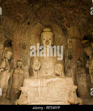 Buddha in Grotte di Yungang,Cina. Foto Stock