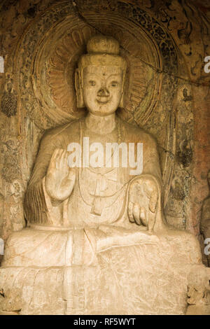 Buddha in Grotte di Yungang,Cina. Foto Stock