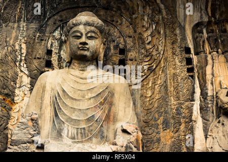 Buddha in Grotte di Yungang,Cina. Foto Stock