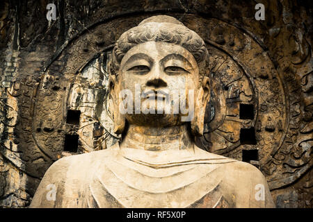 Buddha in Grotte di Yungang,Cina. Foto Stock