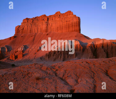 Stati Uniti d'America, Utah, Goblin Valley State Park, il Wild Horse Butte di sunrise. Foto Stock