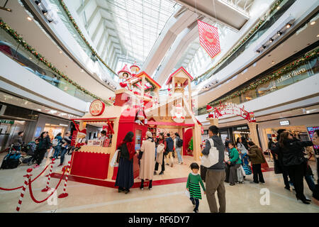 Hong Kong, JAN 1: La Santa Accademia di Centro Finanziario Internazionale costruendo il Jan 1, 2019 a Hong Kong Foto Stock