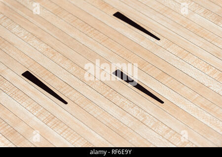 Pavimento parquet frecce nere di bowling sport Foto Stock