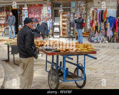 Israele, Gerusalemme di sesamo fornitore di pane Foto Stock