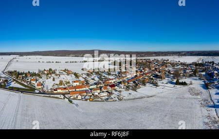 Luftbildaufnahme von Siptenfelde im Harz Foto Stock